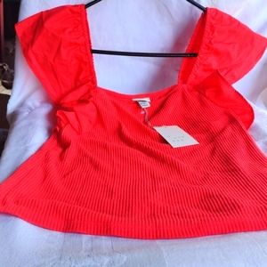 NEW Ladies M Red Top